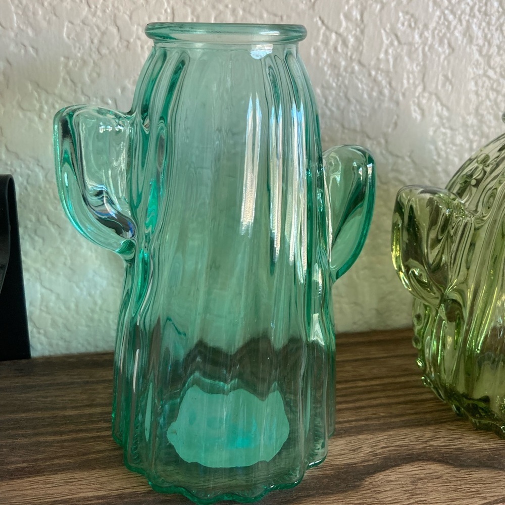 Target Bullseye 2023 Cactus 🌵 Green Glass Planter Vase Bundle Brand New - Picture 4 of 14